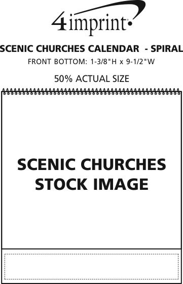 Imprint Area of Scenic Churches Calendar - Spiral