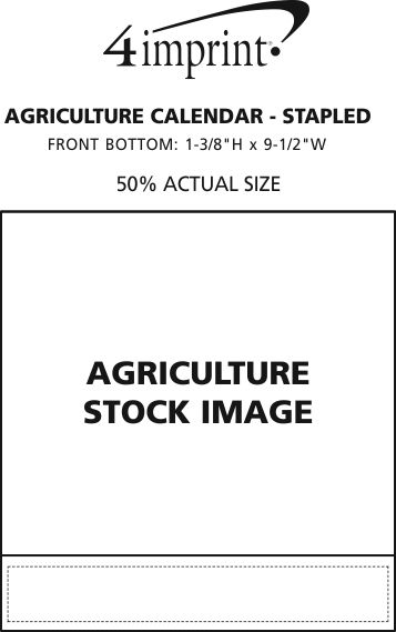 Imprint Area of Agriculture Calendar - Stapled