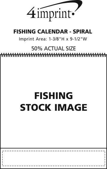 Imprint Area of Fishing Calendar - Spiral