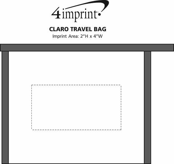 Imprint Area of Claro Travel Bag