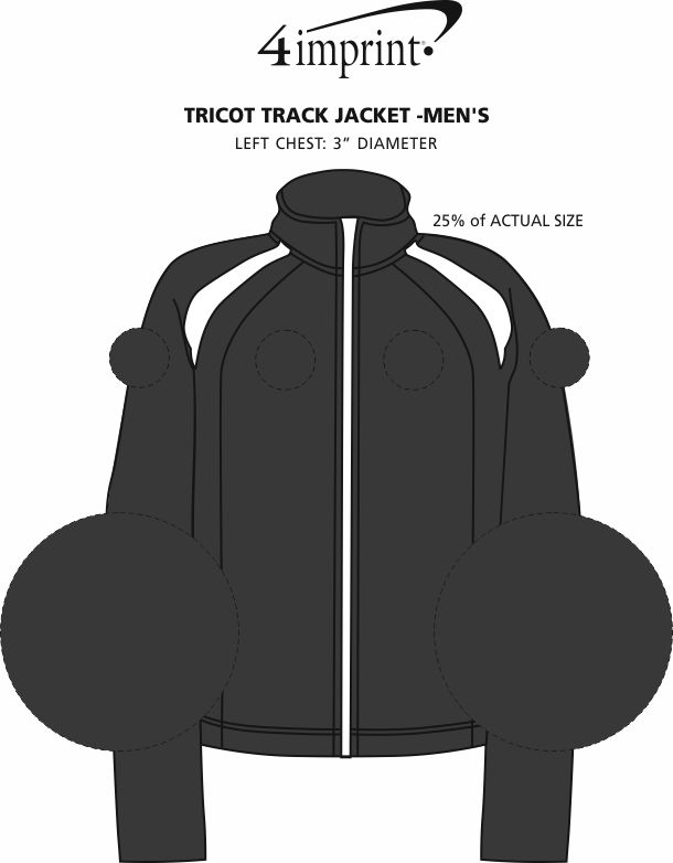 Imprint Area of Tricot Track Jacket - Men's