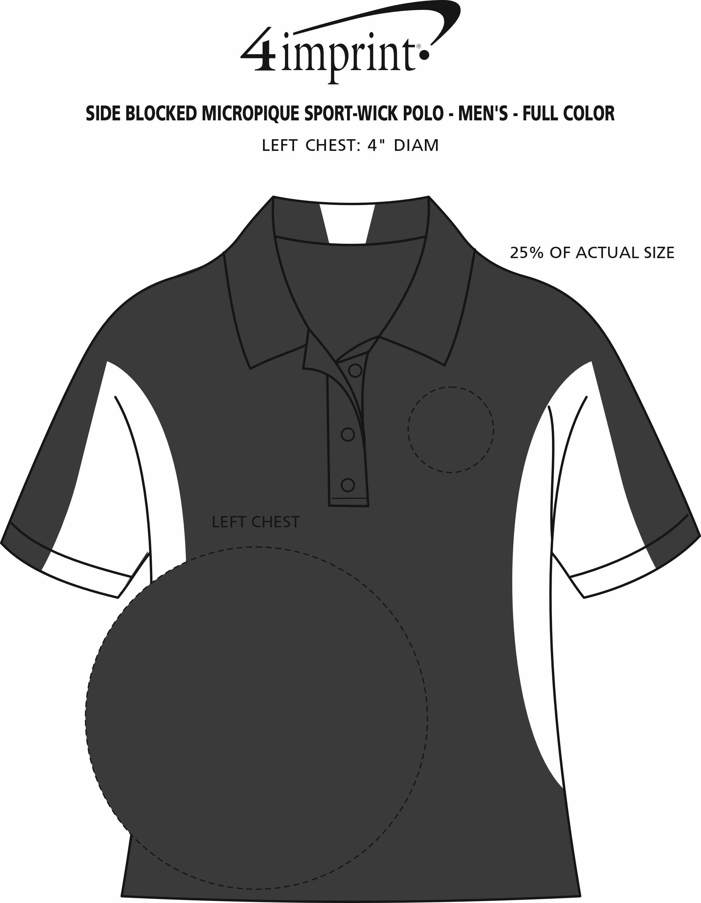 Imprint Area of Side Blocked Micropique Sport-Wick Polo - Men's - Full Color