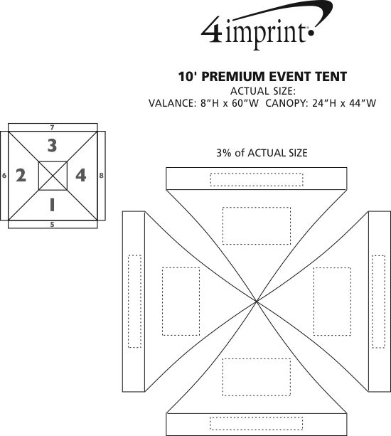 Imprint Area of Premium 10' Event Tent