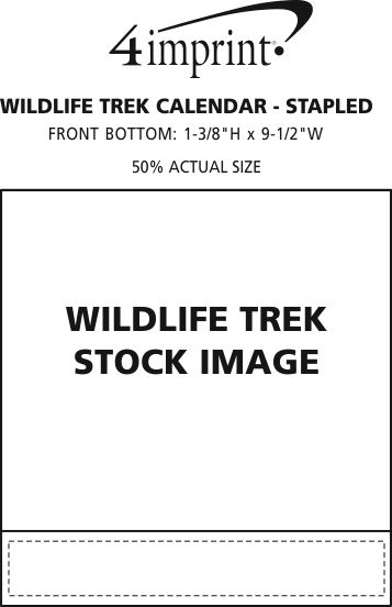 Imprint Area of Wildlife Trek Calendar - Stapled