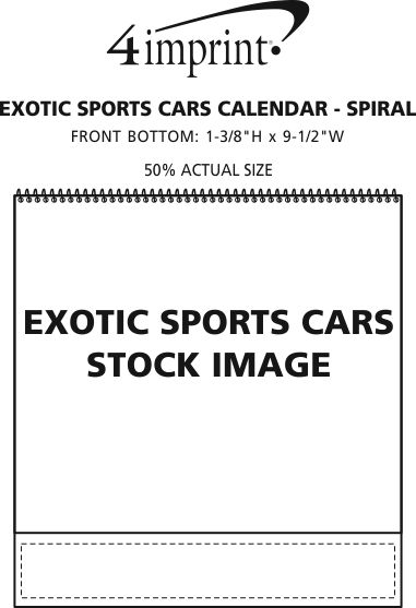 Imprint Area of Exotic Sports Cars Calendar - Spiral
