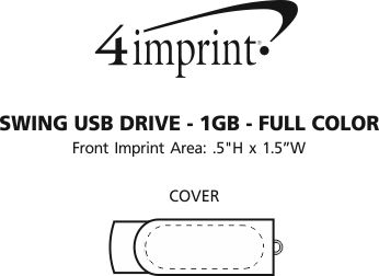 Imprint Area of Swing USB Drive - 1GB - Full Color - 3 Day