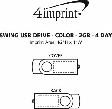 Imprint Area of Swing USB Drive - Color - 2GB - 3 Day