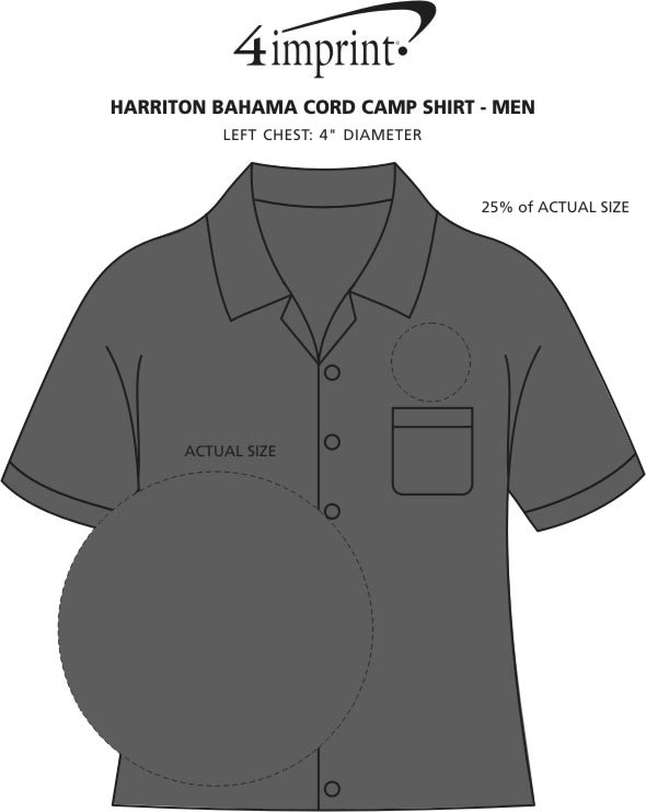 Imprint Area of Bahama Cord Camp Shirt - Men's