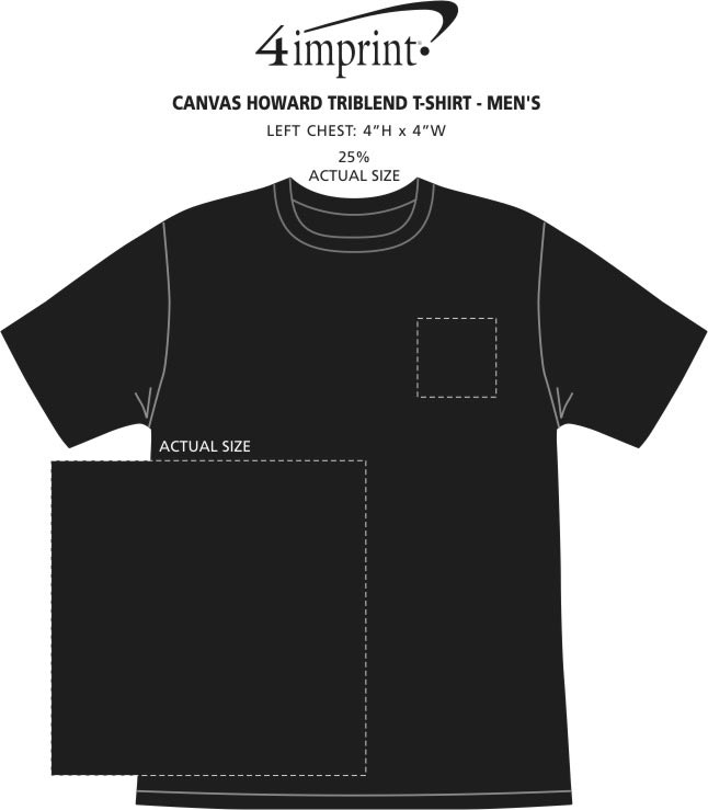Imprint Area of Bella+Canvas Tri-Blend T-Shirt - Men's