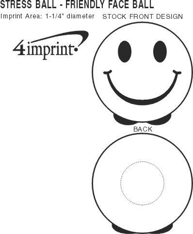 Imprint Area of Friendly Face Stress Ball