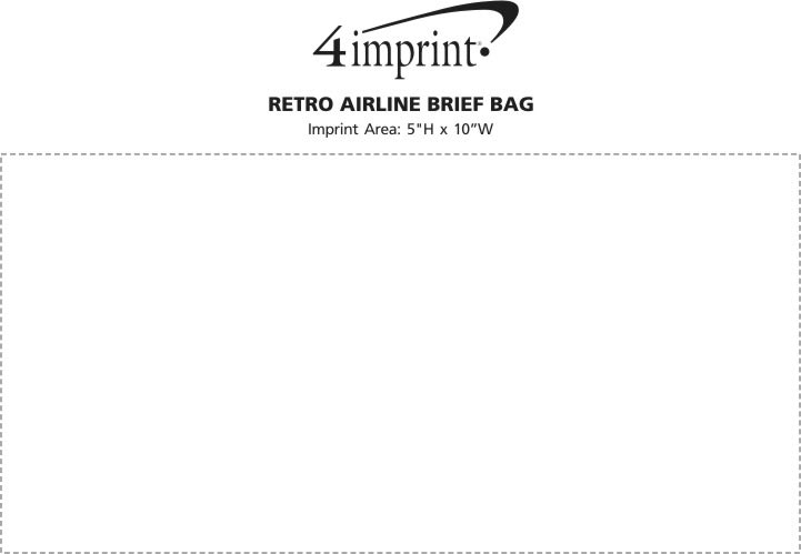 Imprint Area of Retro Airline Brief Bag
