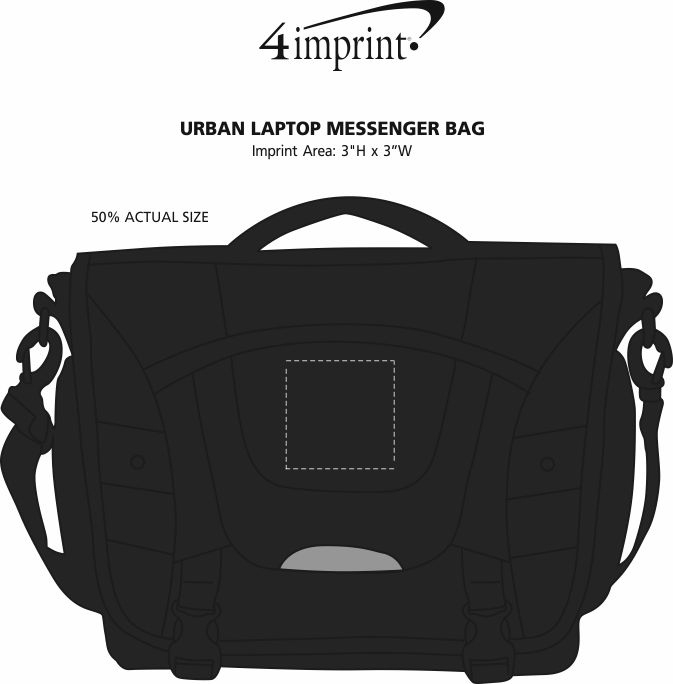 Imprint Area of Urban Laptop Messenger Bag