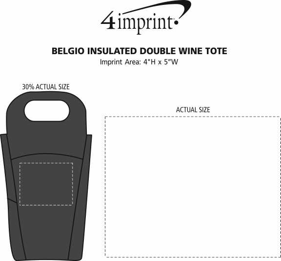 Imprint Area of Belgio Insulated Double Wine Tote