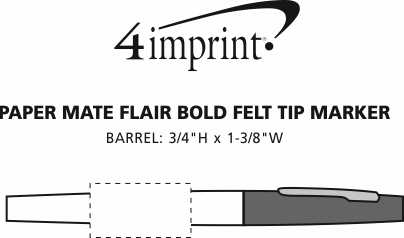 Imprint Area of Paper Mate Flair Bold Felt Tip Marker