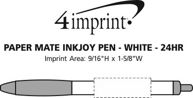 Imprint Area of Paper Mate InkJoy Pen - White - 24 hr