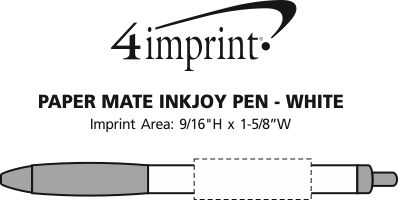 Imprint Area of Paper Mate InkJoy Pen - White