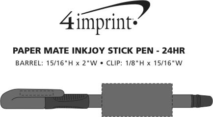 Imprint Area of Paper Mate InkJoy Stick Pen - 24 hr