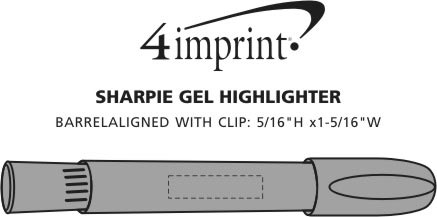 Imprint Area of Sharpie Gel Highlighter