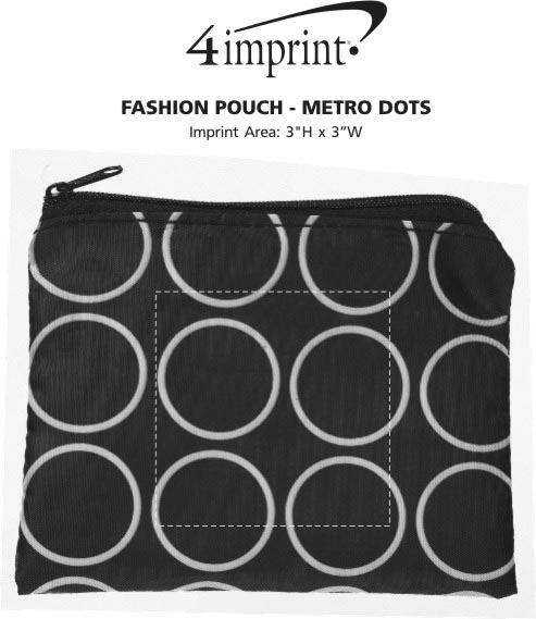 Imprint Area of Fashion Pouch - Metro Dots
