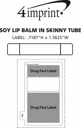 Imprint Area of Soy Lip Balm in Skinny Tube