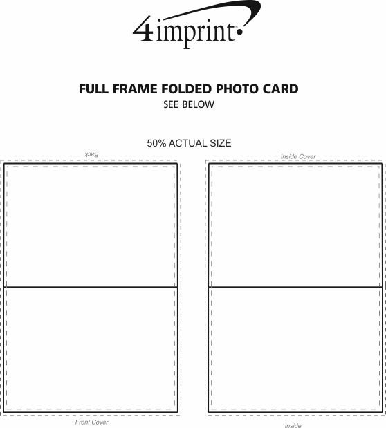 Imprint Area of Full Frame Folded Photo Card