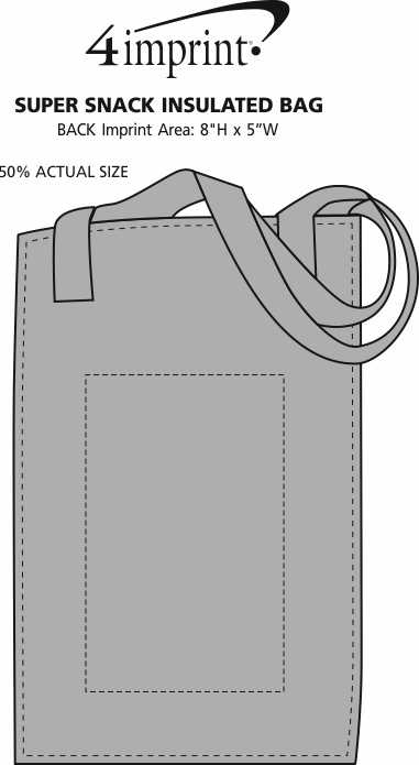 Imprint Area of Therm-O Super Snack Insulated Bag