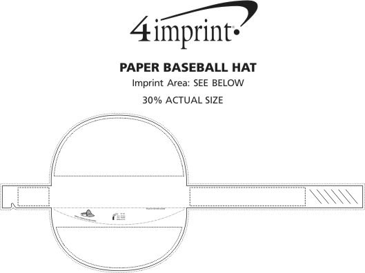 Imprint Area of Paper Baseball Hat Headband