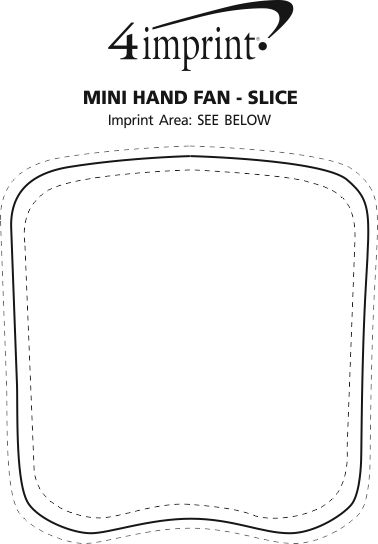 Imprint Area of Mini Hand Fan - Slice