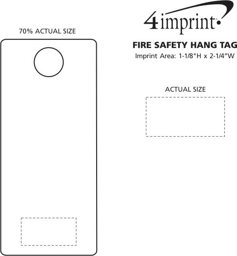 Imprint Area of Fire Safety Hang Tag