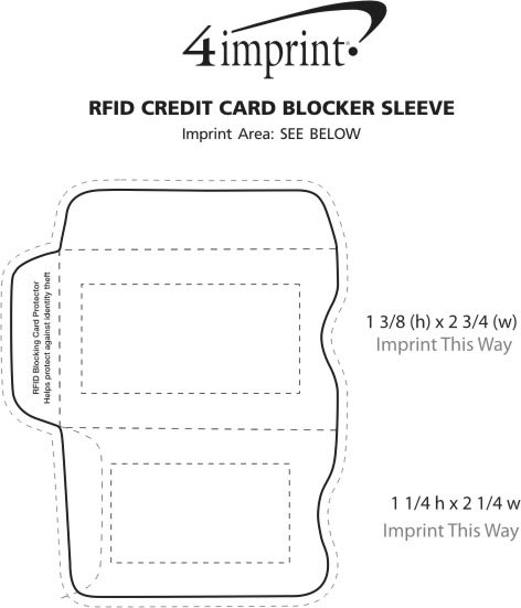 Imprint Area of RFID Credit Card Blocker Sleeve