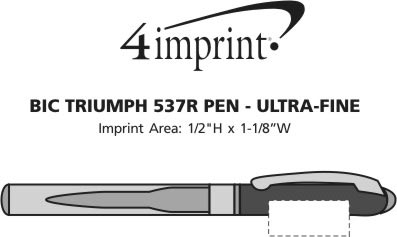 Imprint Area of Bic Triumph 537R Pen - Ultra-Fine