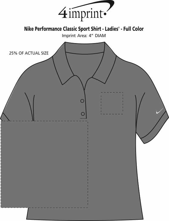 4imprint.com: Nike Performance Classic Sport Shirt - Ladies' - Full Color  114138-L-FC