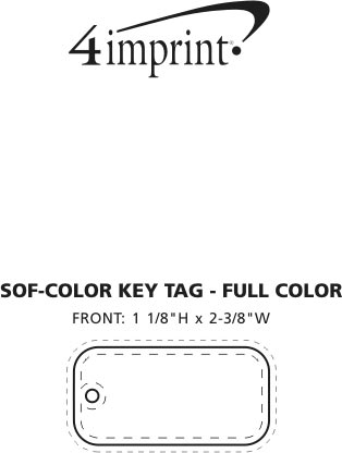 Imprint Area of Sof-Color Keychain - Full Color