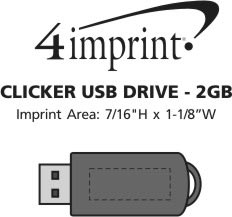 Imprint Area of Clicker USB Drive - 2GB