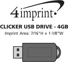 Imprint Area of Clicker USB Drive - 4GB