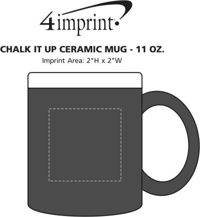 Imprint Area of Chalk It Up Ceramic Mug - 11 oz.