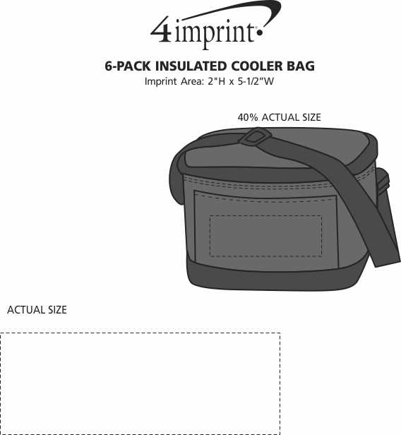 Imprint Area of 6-Pack Insulated Cooler Bag