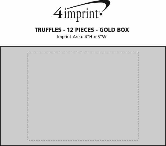 Imprint Area of Truffles - 12-Pieces - Gold Box