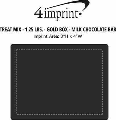 Imprint Area of Large Treat Mix - Gold Box - Milk Chocolate Bar