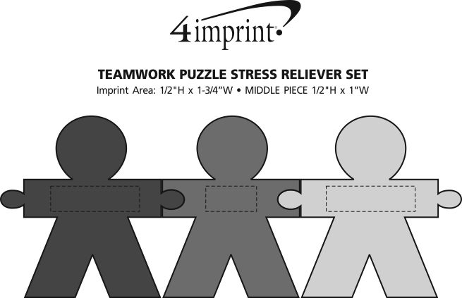 Imprint Area of Teamwork Puzzle Stress Reliever Set