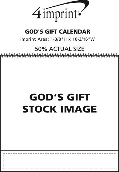 Imprint Area of God's Gift Calendar