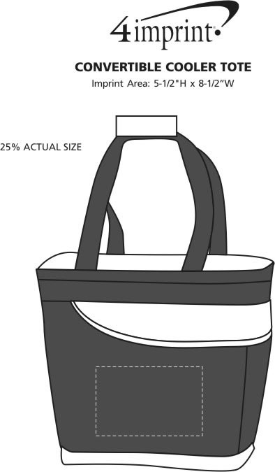 Imprint Area of Convertible Cooler Tote