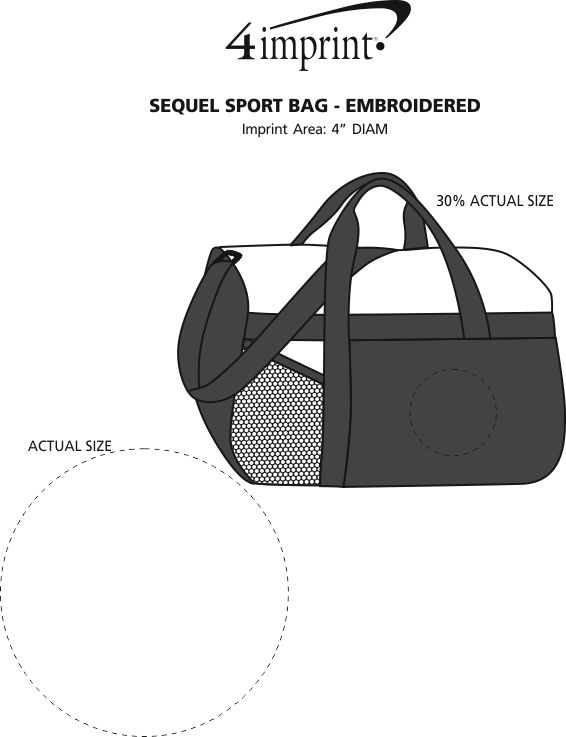Imprint Area of Sequel Sport Bag - Embroidered