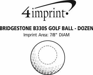 Imprint Area of Bridgestone Tour B XS Golf Ball - Dozen