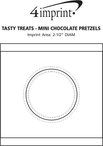 Imprint Area of Tasty Treats - Mini Milk Chocolate Pretzels