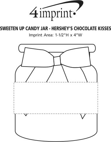 Imprint Area of Sweeten Up Candy Jar - Hershey's Chocolate Kisses
