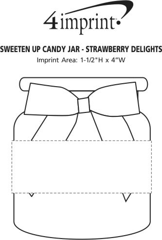 Imprint Area of Sweeten Up Candy Jar - Strawberry Delights