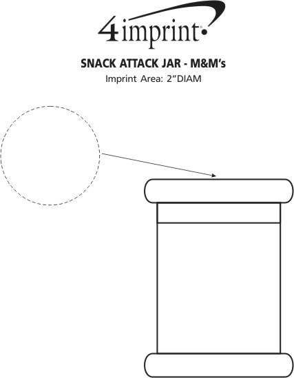 Imprint Area of Snack Attack Jar - M&M's