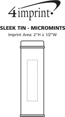 Imprint Area of Sleek Mint Tin