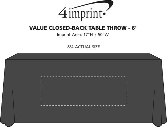 Download 4imprint Com Serged Value Closed Back Table Throw 6 115181 6